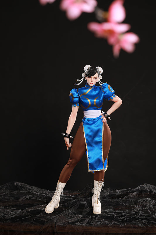 Chun-Li NSFW Figure 64cm by LORIBEAR – blue qipao standing pose